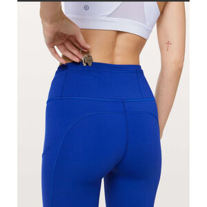 Lululemon Fast & Free 7/8 Tight II *Non-Reflective Nulux 25" Jet Stream size 0